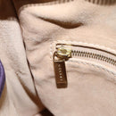 CELINE Shoulder Bag Leather Purple Gold Auth EC729AV-25