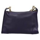CELINE Shoulder Bag Leather Purple Gold Auth EC729AV-2