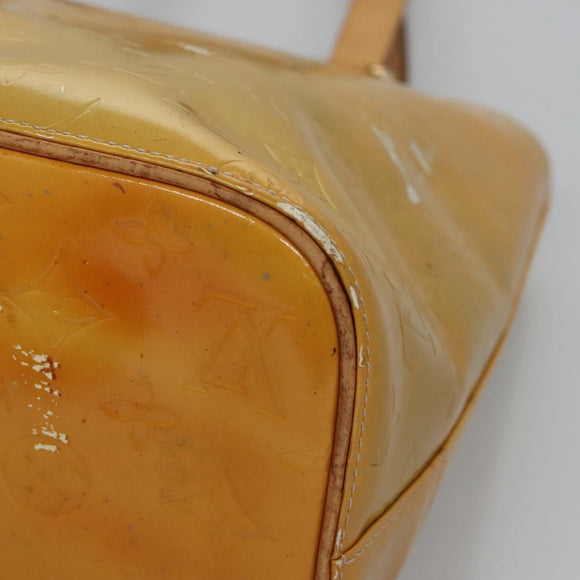 LOUIS VUITTON Monogram Vernis Houston Hand Bag Gris M91053 LV Auth EC730