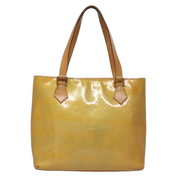 LOUIS VUITTON Monogram Vernis Houston Hand Bag Gris M91053 LV Auth EC730