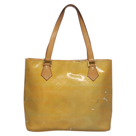 LOUIS VUITTON Monogram Vernis Houston Hand Bag Gris M91053 LV Auth EC730