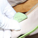 CELINE Shoulder Bag Leather Green Red yellow Auth EC743-12