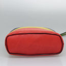 CELINE Shoulder Bag Leather Green Red yellow Auth EC743-5