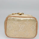 LOUIS VUITTON Monogram Laminated Jacquard Microvanity Gold M22920 LV Auth EC760SM-5