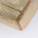 LOUIS VUITTON Monogram Laminated Jacquard Microvanity Gold M22920 LV Auth EC760SM-19