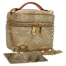 LOUIS VUITTON Monogram Laminated Jacquard Microvanity Gold M22920 LV Auth EC760SM-1
