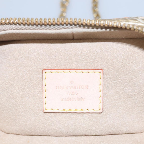 LOUIS VUITTON Monogram Laminated Jacquard Microvanity Gold M22920 LV Auth EC760SM