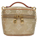 LOUIS VUITTON Monogram Laminated Jacquard Microvanity Gold M22920 LV Auth EC760SM-13