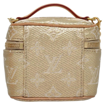 LOUIS VUITTON Monogram Laminated Jacquard Microvanity Gold M22920 LV Auth EC760SM - 0