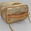 LOUIS VUITTON Monogram Laminated Jacquard Microvanity Gold M22920 LV Auth EC760SM-6