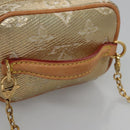 LOUIS VUITTON Monogram Laminated Jacquard Microvanity Gold M22920 LV Auth EC760SM-7