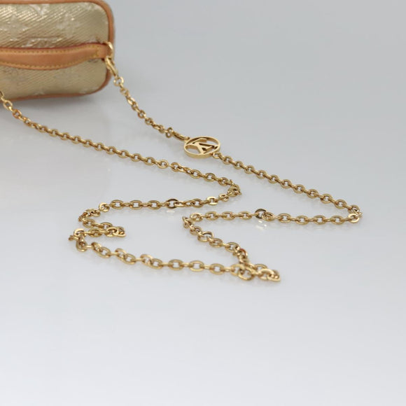 LOUIS VUITTON Monogram Laminated Jacquard Microvanity Gold M22920 LV Auth EC760SM