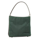 PRADA Shoulder Bag Nylon Green Silver Auth EC761-1