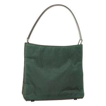 PRADA Shoulder Bag Nylon Green Silver Auth EC761