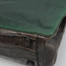 PRADA Shoulder Bag Nylon Green Silver Auth EC761-10