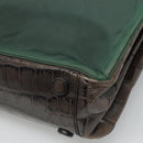 PRADA Shoulder Bag Nylon Green Silver Auth EC761-12