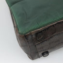 PRADA Shoulder Bag Nylon Green Silver Auth EC761-13