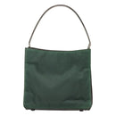 PRADA Shoulder Bag Nylon Green Silver Auth EC761-2