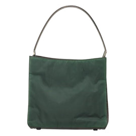 PRADA Shoulder Bag Nylon Green Silver Auth EC761 - 0