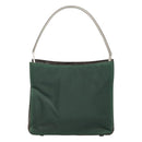 PRADA Shoulder Bag Nylon Green Silver Auth EC761-3