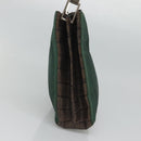 PRADA Shoulder Bag Nylon Green Silver Auth EC761-4