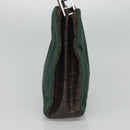 PRADA Shoulder Bag Nylon Green Silver Auth EC761-5