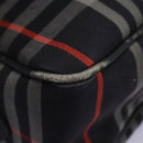 Burberrys Nova Check Shoulder Bag Canvas Navy Gold Auth EC762-12