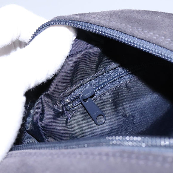 Burberrys Nova Check Shoulder Bag Canvas Navy Gold Auth EC762