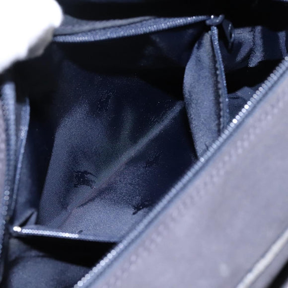 Burberrys Nova Check Shoulder Bag Canvas Navy Gold Auth EC762