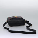 Burberrys Nova Check Shoulder Bag Canvas Navy Gold Auth EC762-7