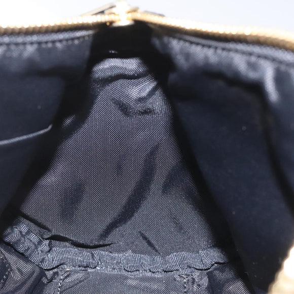 BURBERRY Nova Check Blue Label Hand Bag Nylon Leather Red Black gold Auth EC765