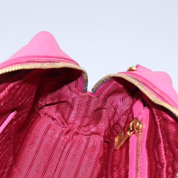 PRADA Hand Bag Safiano leather 2way Pink Gold Auth EC766V