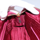 PRADA Hand Bag Safiano leather 2way Pink Gold Auth EC766V-22