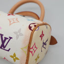 LOUIS VUITTON Monogram Multicolor Mini Speedy Hand Bag White M92645 Auth EC767AV-9