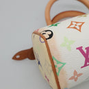 LOUIS VUITTON Monogram Multicolor Mini Speedy Hand Bag White M92645 Auth EC767AV-14