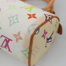LOUIS VUITTON Monogram Multicolor Mini Speedy Hand Bag White M92645 Auth EC767AV-15
