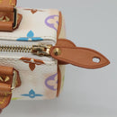 LOUIS VUITTON Monogram Multicolor Mini Speedy Hand Bag White M92645 Auth EC767AV-17