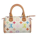 LOUIS VUITTON Monogram Multicolor Mini Speedy Hand Bag White M92645 Auth EC767AV-2