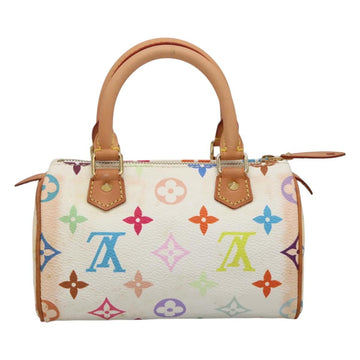 LOUIS VUITTON Monogram Multicolor Mini Speedy Hand Bag White M92645 Auth EC767AV - 0