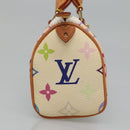 LOUIS VUITTON Monogram Multicolor Mini Speedy Hand Bag White M92645 Auth EC767AV-3