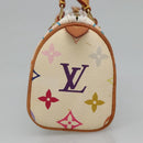 LOUIS VUITTON Monogram Multicolor Mini Speedy Hand Bag White M92645 Auth EC767AV-4