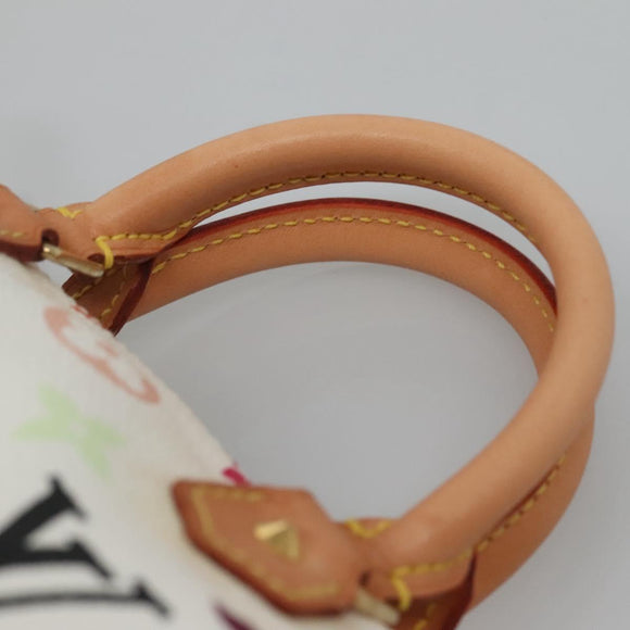 LOUIS VUITTON Monogram Multicolor Mini Speedy Hand Bag White M92645 Auth EC767AV