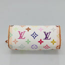 LOUIS VUITTON Monogram Multicolor Mini Speedy Hand Bag White M92645 Auth EC767AV-5