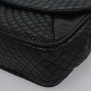 BALLY Shoulder Bag Leather Navy Gold Auth EC776-14