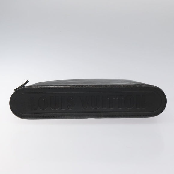 LOUIS VUITTON Eclipse Glaze Pochette Cosmos Clutch Bag M63373 LV Auth EC777