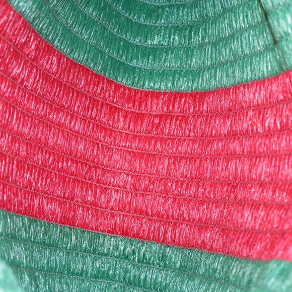 GUCCI Web Sherry Line Hand Bag Raffia Red Green 524810 Auth EC781V