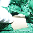 GUCCI Web Sherry Line Hand Bag Raffia Red Green 524810 Auth EC781V-12