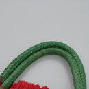 GUCCI Web Sherry Line Hand Bag Raffia Red Green 524810 Auth EC781V-8
