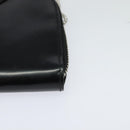 PRADA Chain Shoulder Bag Leather Black Auth EC795V-16