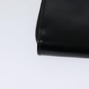 PRADA Chain Shoulder Bag Leather Black Auth EC795V-17